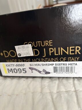 Donald J Pliner Silver/Shrimp Heeled Mule - Katy M095